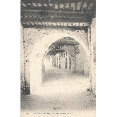 Villefranche-sur-Mer - Rue Obscure vers 1900
